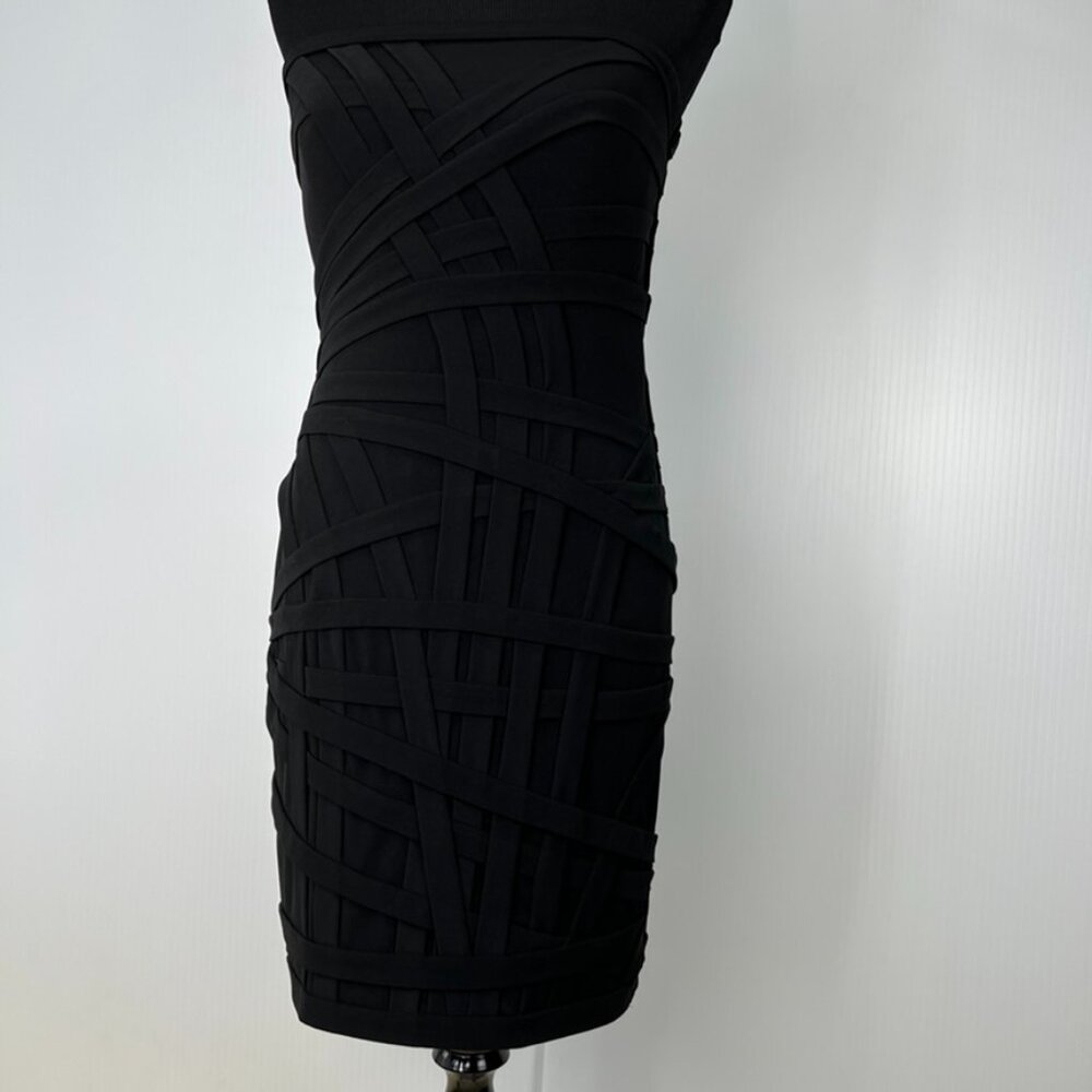 Tadashi Shoji Dress Women Small Zip Lined Woven Strap Modern Work Party Core Ne